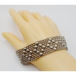 SG Sergio Gutierrez liquid metal bracelet, snap closure
